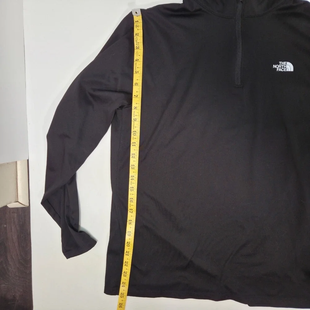 The North Face Shirt Mens Med Black 1/4 Zip Mock Neck Pullover Activewear Top